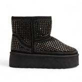Europeon Union Women Black Chamois Half Boot #3492